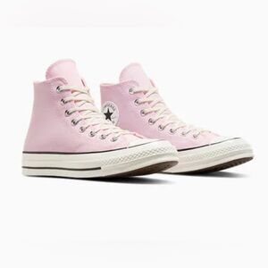 NEW—UNISEX, Pink High-Top Canvas Sneakers